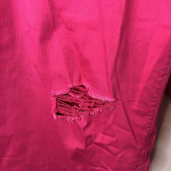 New York & Co. NWT Women's Ultra High Rise Wide Leg Pink Distressed Jeans 18W - Picture 3 of 11